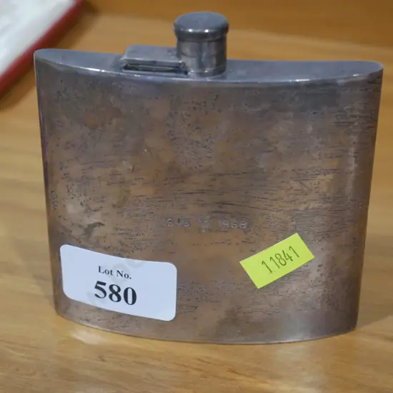 Sterling silver hip flask