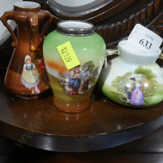3 Royal Bayreuth vases