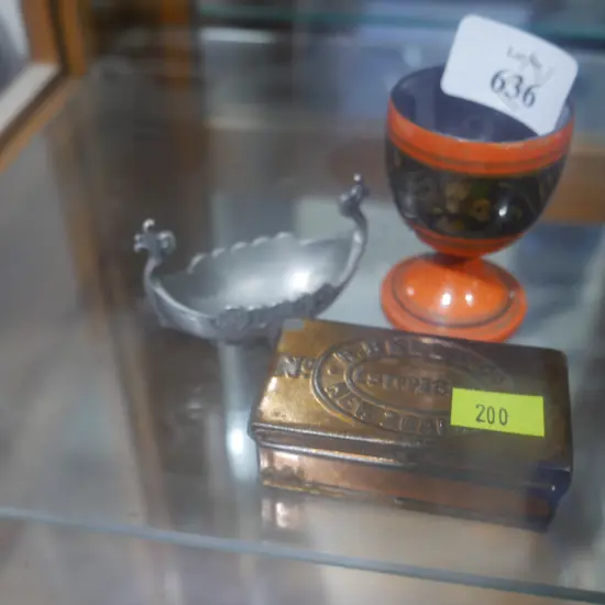 R Bells tin egg cup etc
