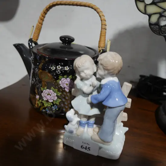 Teapot and figurine