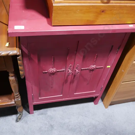 Red wooden cabinet