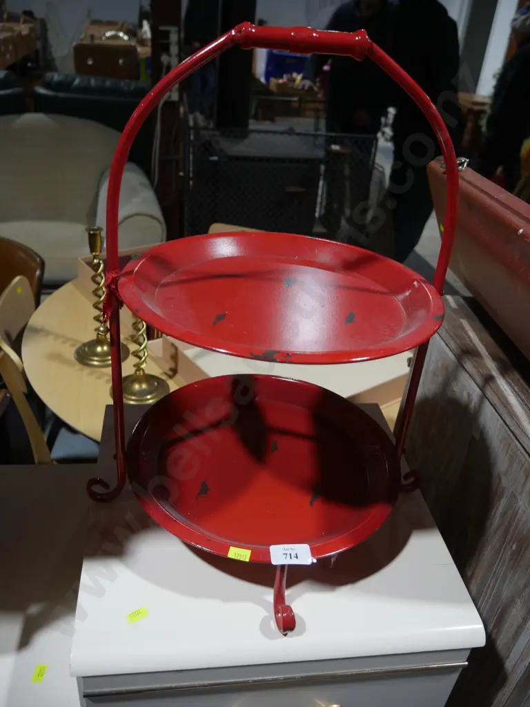 Two tier red tray Image 1++