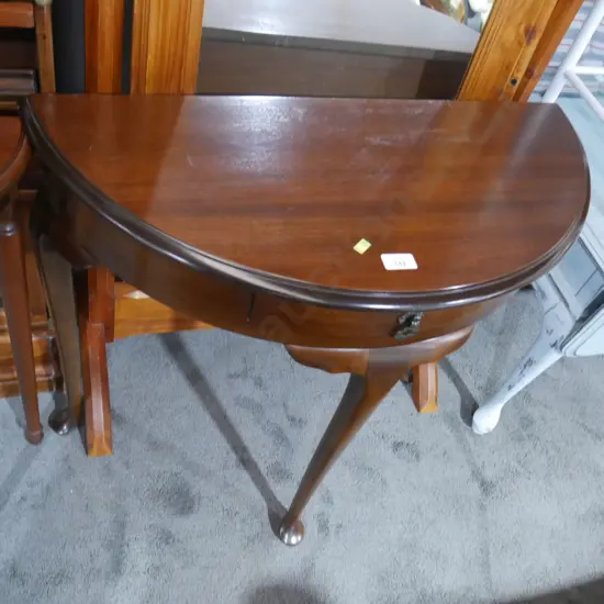 Half round hall table