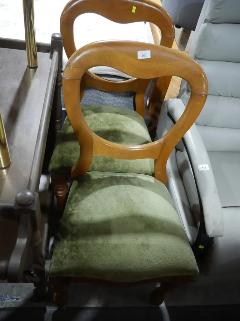 2 balloon back dining tables Image 1++