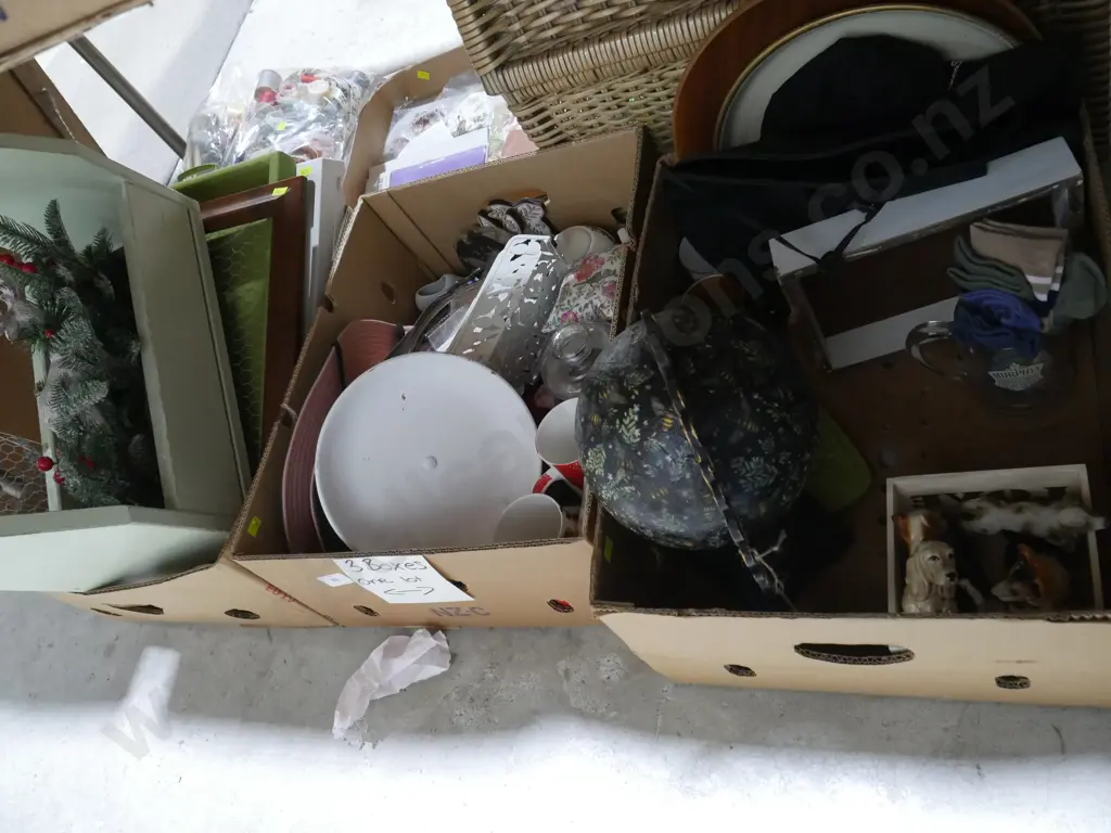 3 boxes of household sundries Image 1++