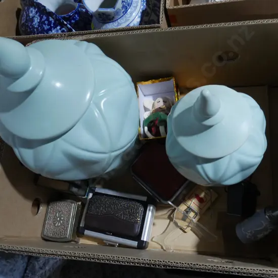 Lidded vases etc