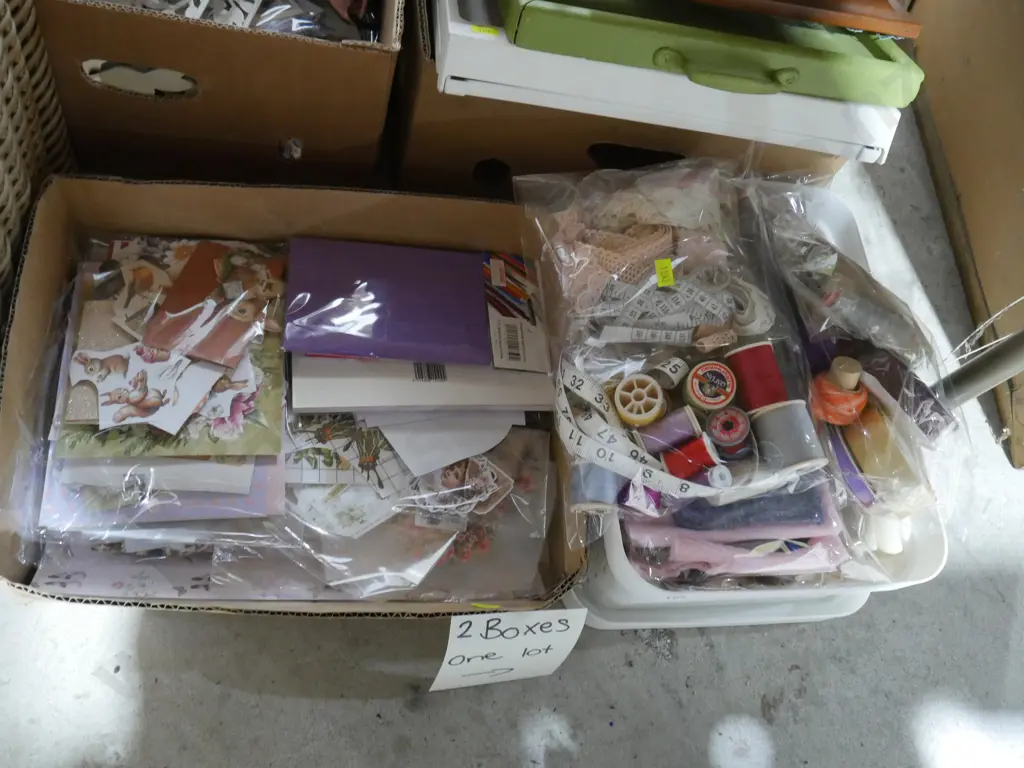 2 boxes sewing and craft items Image 1++