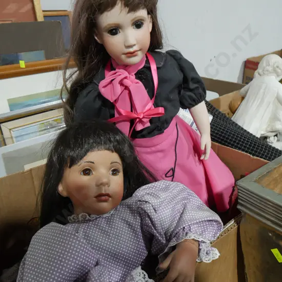 2 porcelain dolls