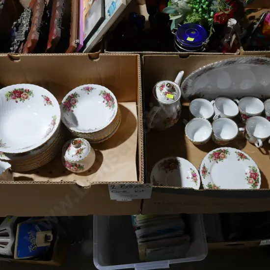 2 boxes dinnerware