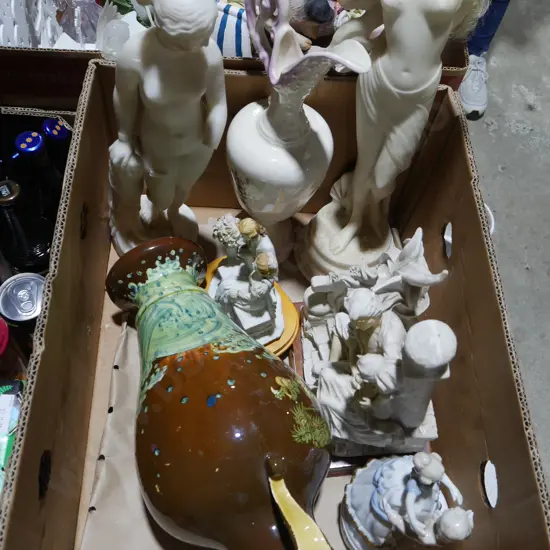 Figurine ornaments, vases