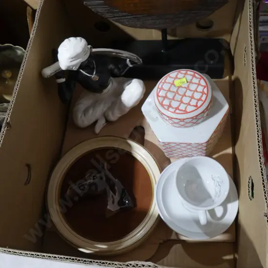 Lidded jar, candlestick holder etc