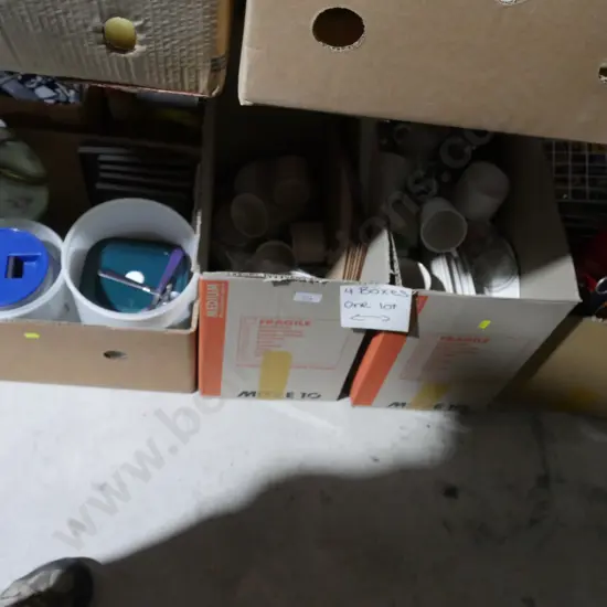 4 boxes kitchenware etc