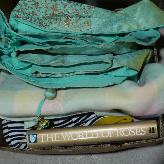 Blankets, book etc