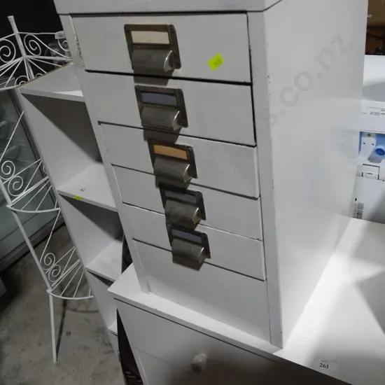 Small metal filing drawers