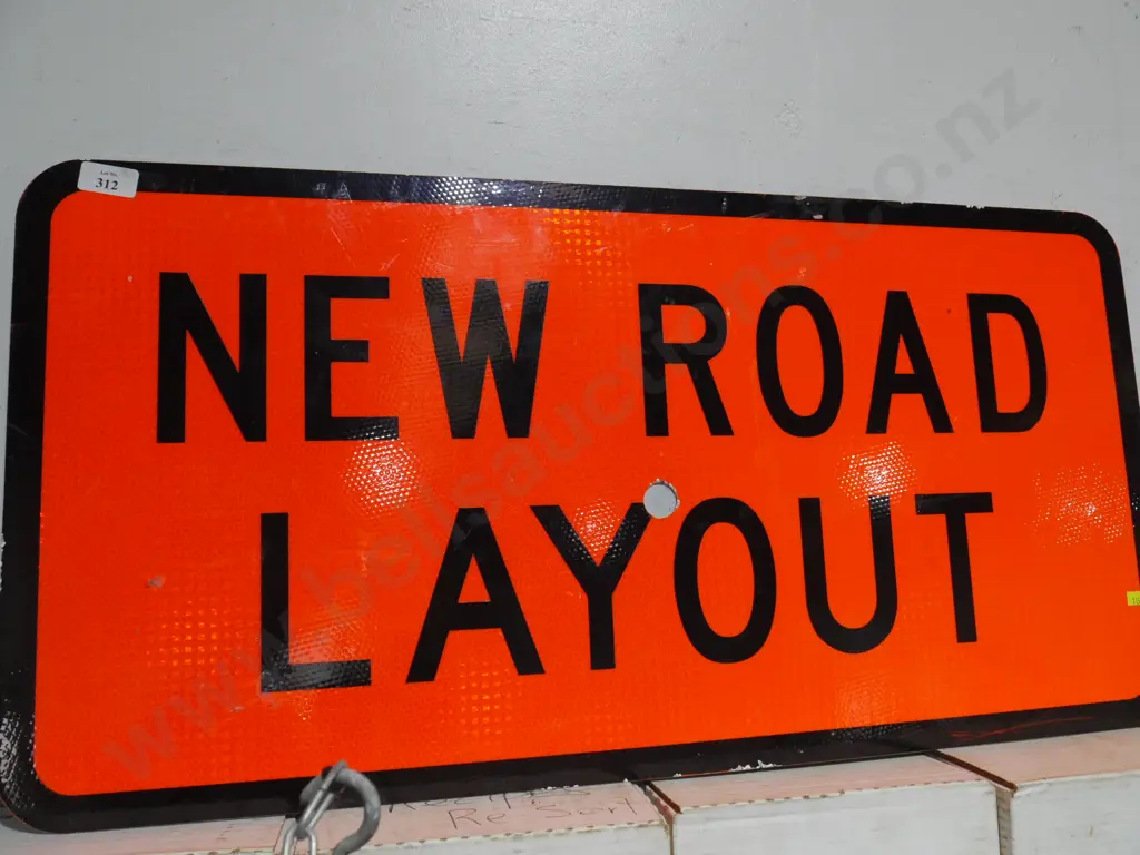 New road layout sign Image 1++