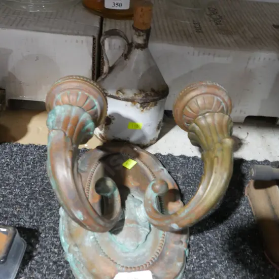 Copper wall hanging candle holder etc