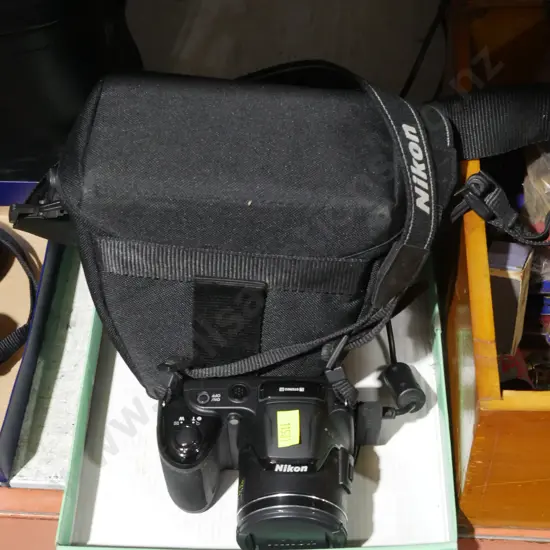 Nikon camera and bag