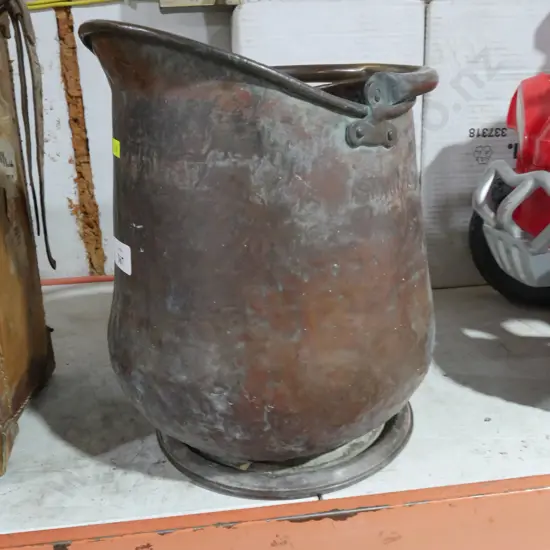 Copper coal bin