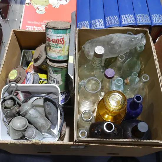 Bottles, tins etc