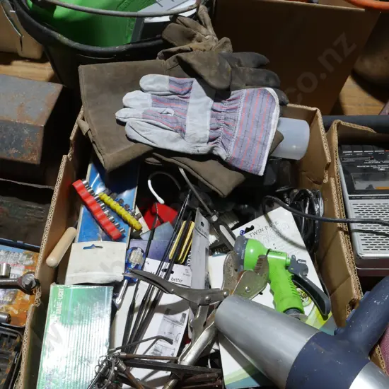 Two boxes of workshop sundries