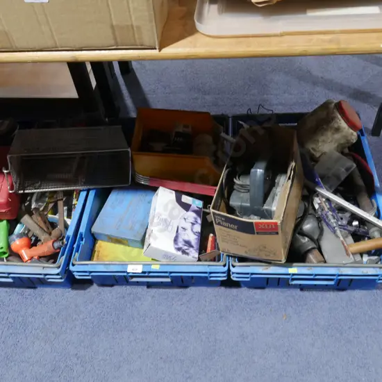 Three boxes of workshop sundries