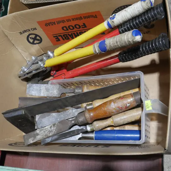 Bolt cutters, chisels etc