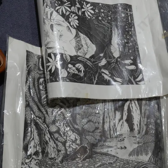 2 black and white prints