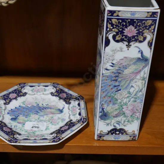 Japanese plate and vase