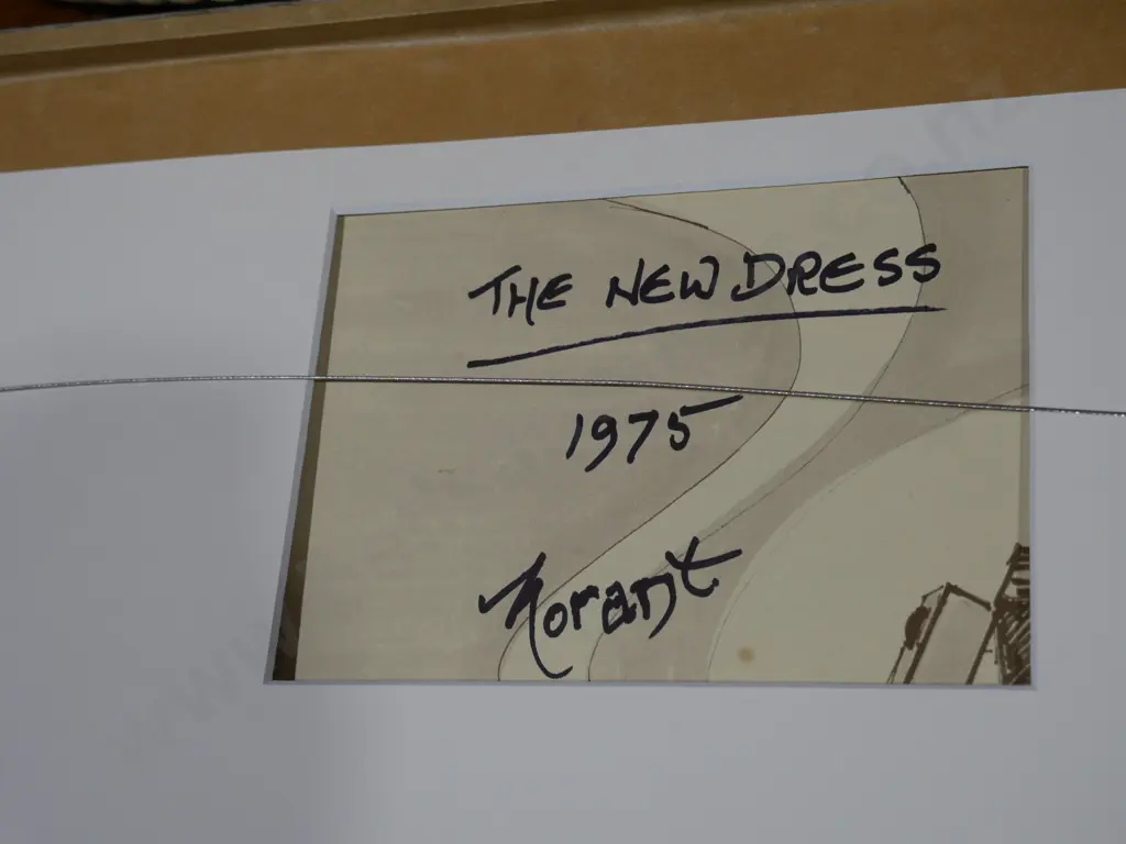 Oil painting by Keith Morant, the new dress, 1975 Image 1++