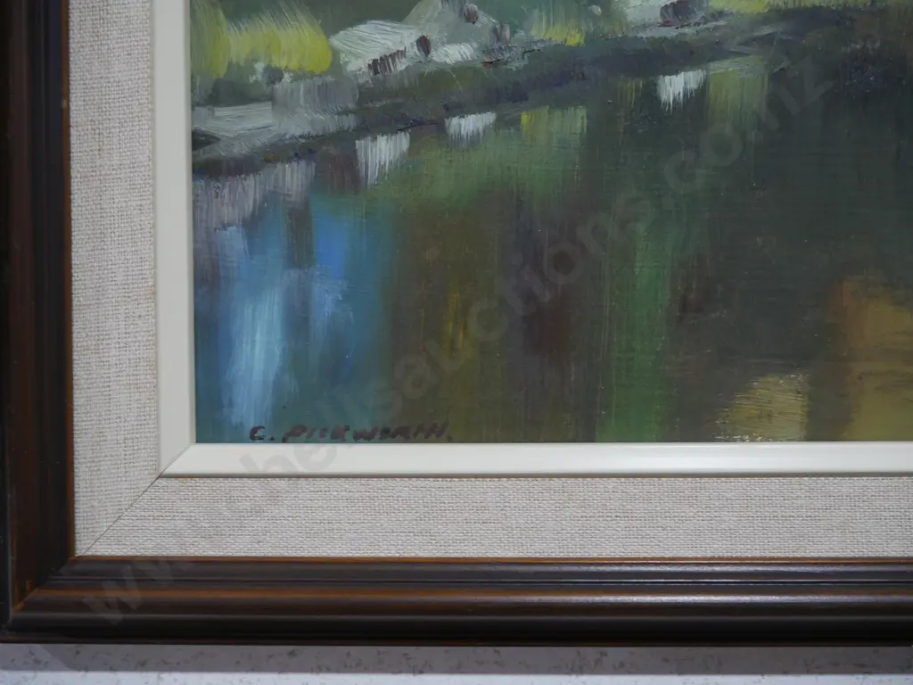 Framed oil painting, C Pickworth Image 1++