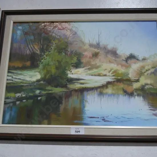 Framed oil painting, C Pickworth