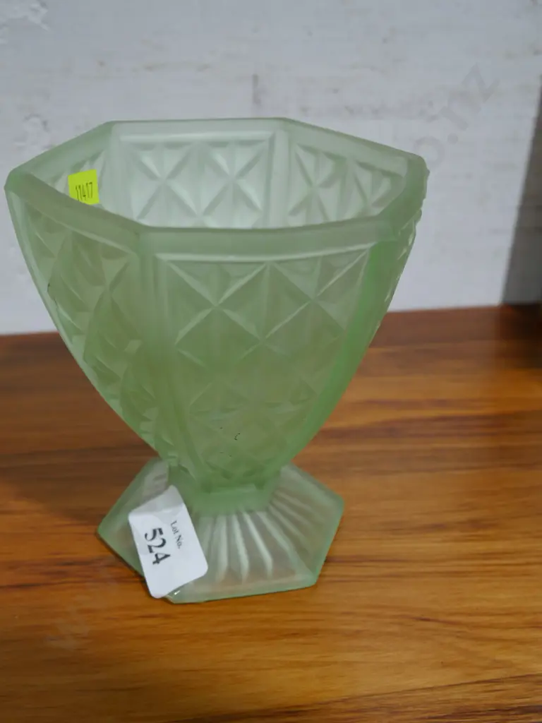 Uranium glass vase Image 1++