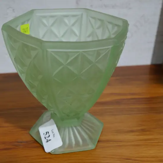 Uranium glass vase