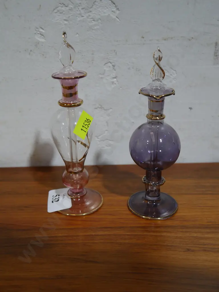 Two glass scent bottles Image 1++