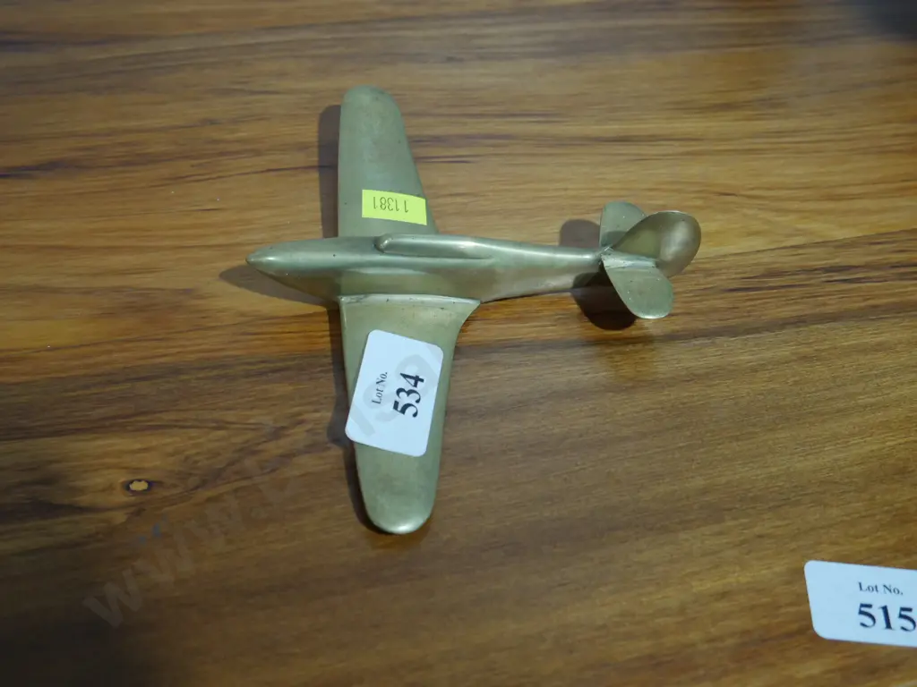 Brass hawker hurricane model plane Image 1++