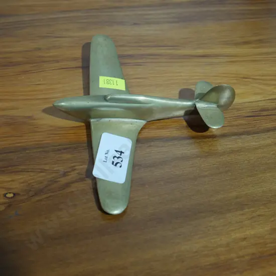 Brass hawker hurricane model plane