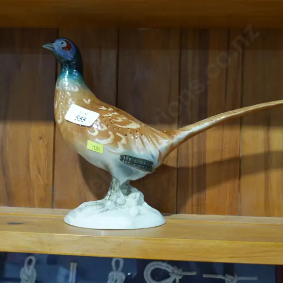 Royal Dux porcelain pheasant figurine