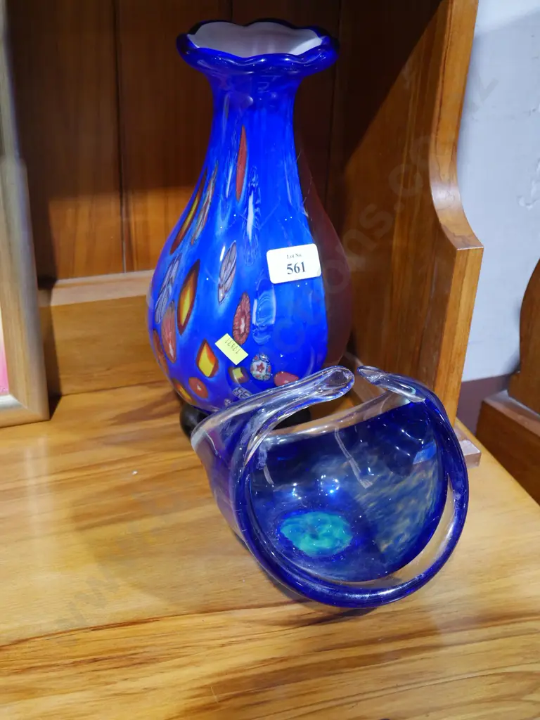 Art glass vase and bowl Image 1++