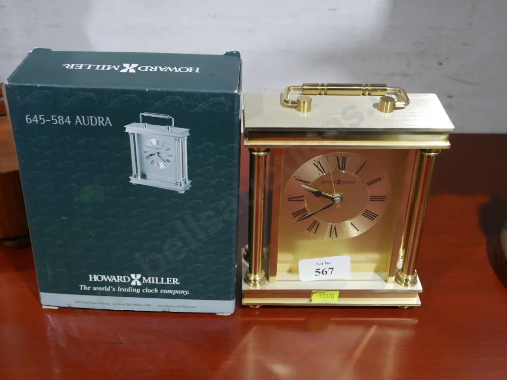 Howard Miller brass clock Image 1++