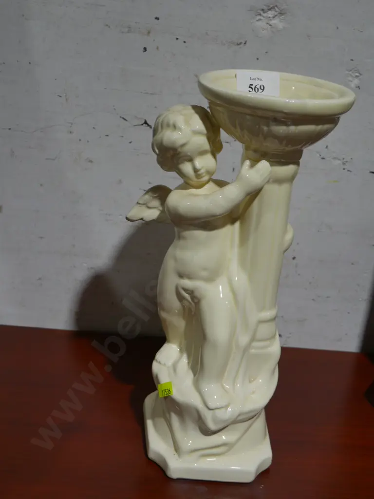 Porcelain cherub candle holder Image 1++