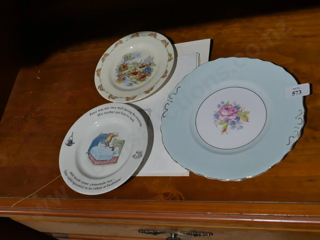 3 plates - Bunnykins, Peter rabbit etc Image 1++