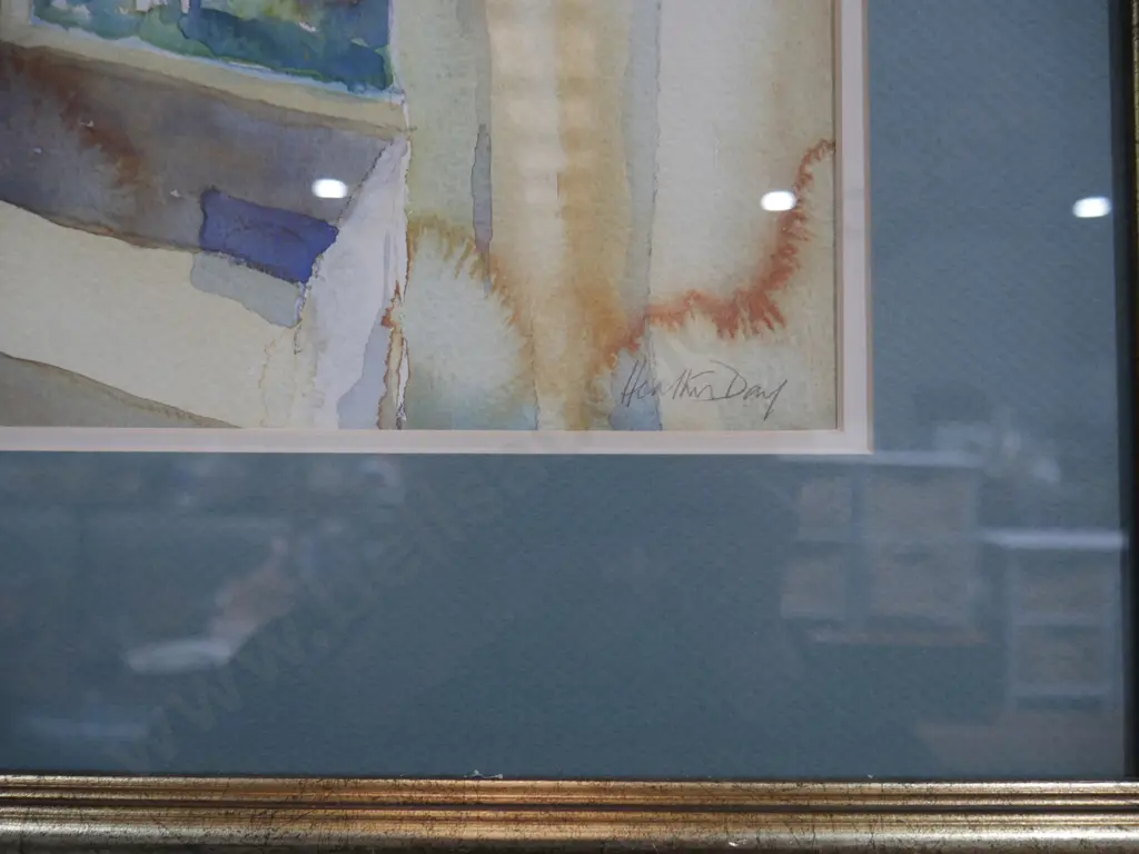 Framed watercolour - Heather Day Image 1++
