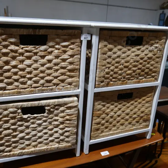 Pair bedside drawers