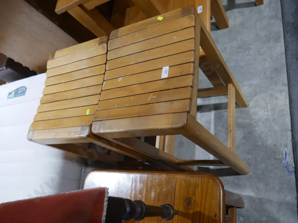 Two wooden stools Image 1++