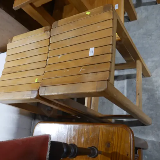 Two wooden stools