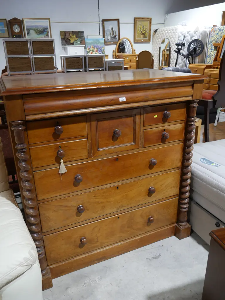 Vintage barley twist scotch chest Image 1++