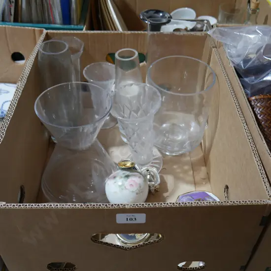 Glass vase etc