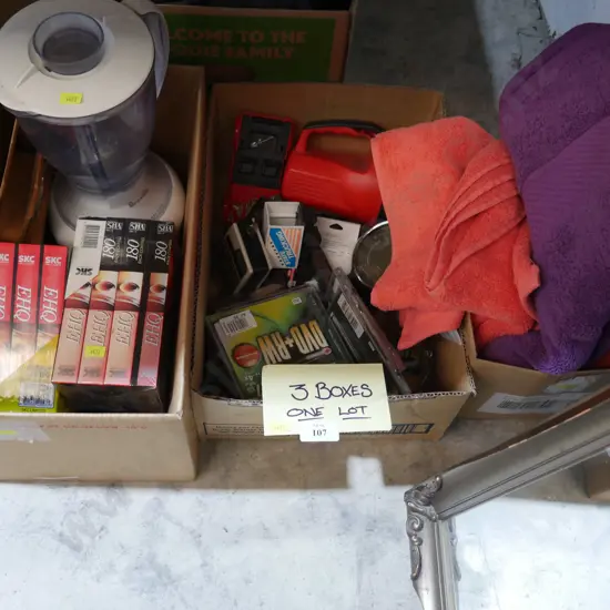 3 boxes sundries