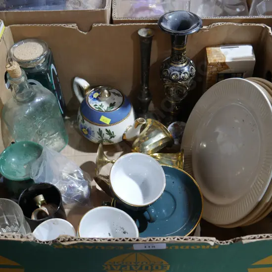 Brass goblets etc