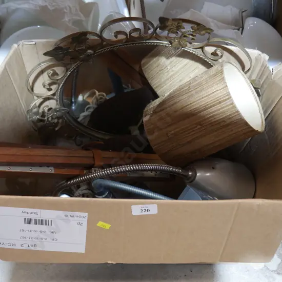 Lamps, mirror etc